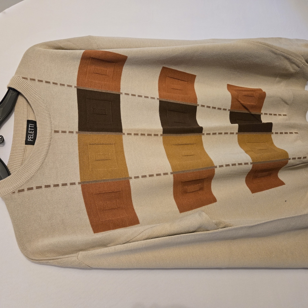 Palette Beige Geometric Sweater